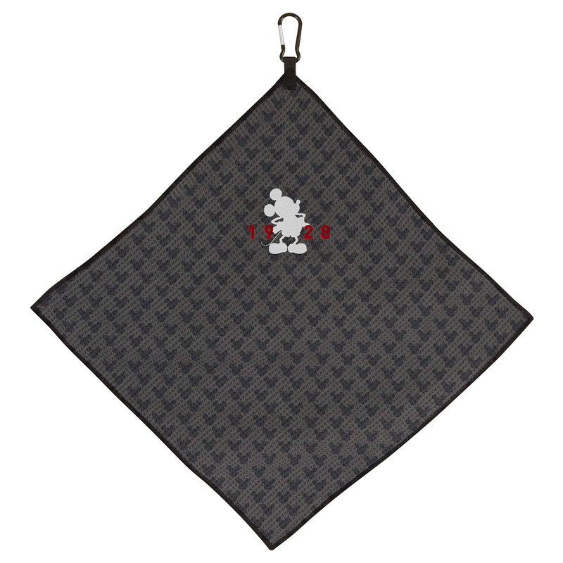 Team Effort T0539619 Disney Mickey Mouse Golf 15"x15" Grey Microfiber Towel, Multicolor - Image 1